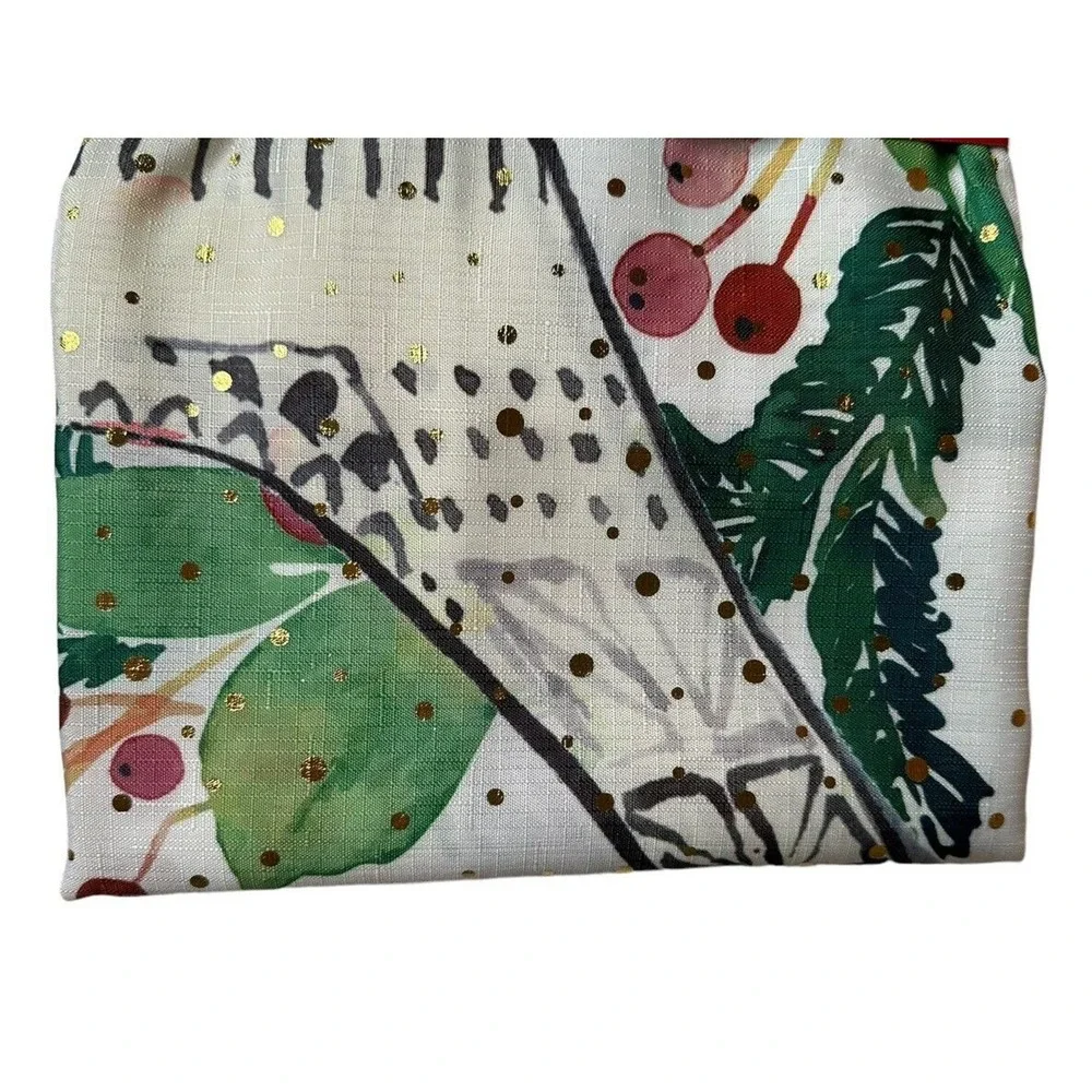 NEW Simply Lux Living Eiffel Tower Christmas Fabric Shower Curtain with‎ Hooks